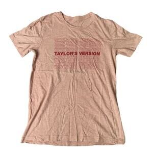 Taylor's Version Taylor Swift Peach Graphic T-Shirt M Music